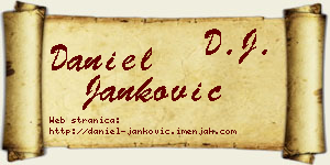 Daniel Janković vizit kartica